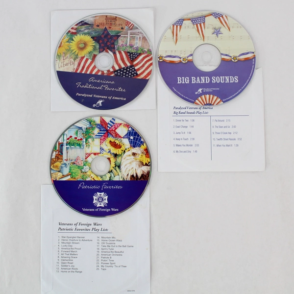 Lot of 7 Patriotic American 4th of July Music CDs U.S. Veterans