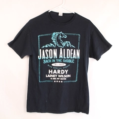 Jason Aldean Back In The Saddle Tee Shirt Women's M Fruit of the Loom
