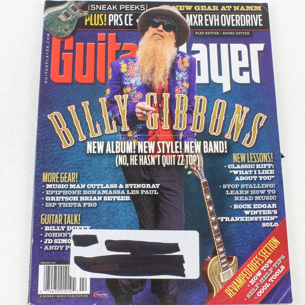 Guitar Player Magazine February 2016 Billy Gibbons Janet Feder