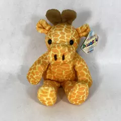 2000 Kelly Toy Beanpals Jeffrey Orange And Yellow With Ear Tag 10 Inch
