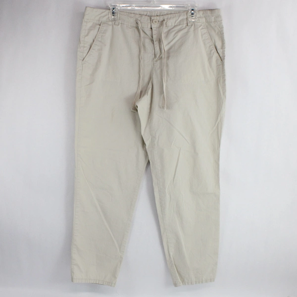 Liz Claiborne Women's Beige Drawstring Cargo Style Pants Size 14 Cotton Blend 