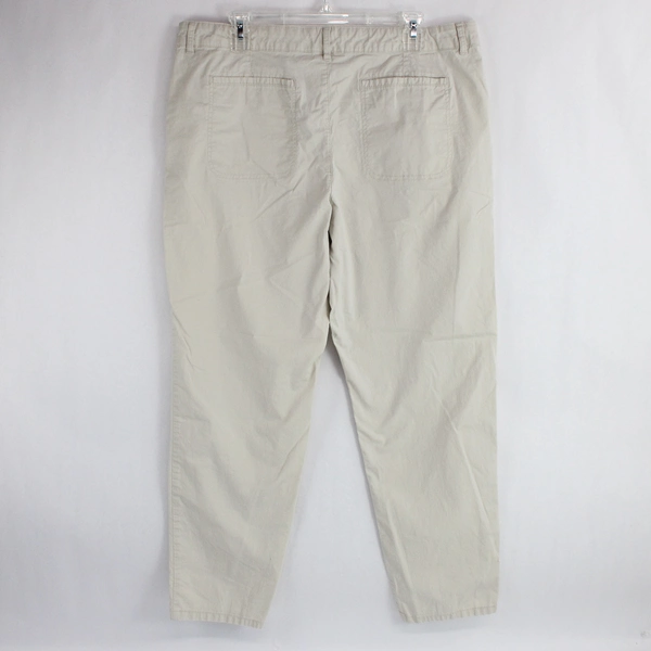 Liz Claiborne Women's Beige Drawstring Cargo Style Pants Size 14 Cotton Blend 