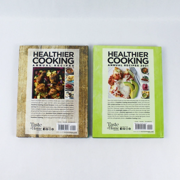 Lot of 2 Taste of Home Healthier Cooking Annual Recipes 2020 & 2021 Hardcover