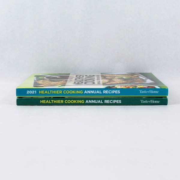 Lot of 2 Taste of Home Healthier Cooking Annual Recipes 2020 & 2021 Hardcover