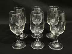 Lot of 6 Libbey Crystal White Wine Glasses 6 Inch Elegant Holiday Dinner Family