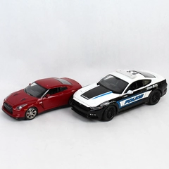 Lot of 2 Toy Cars Ford Mustang GT & Nissan GT-R Flawed DIY Craft Model