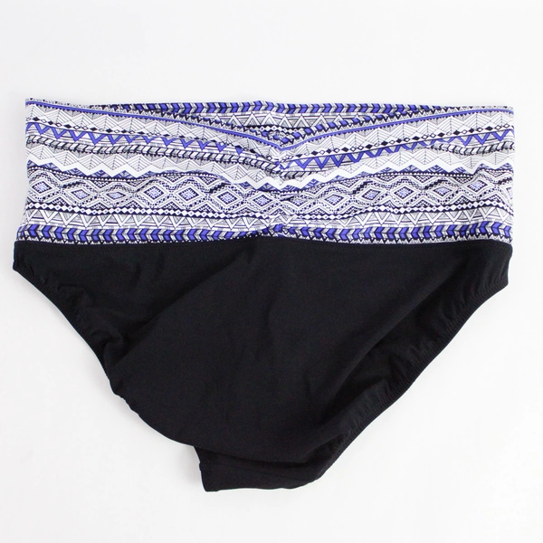 Profile by Gottex Blue Black & White Patterned Bikini Bottom Women's Size 14