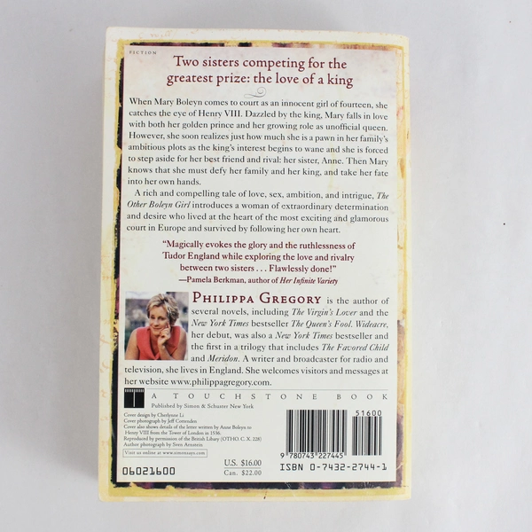 The Other Boleyn Girl A Novel by Philippa Gregory 2003 Touchstone Paperback