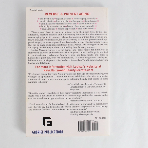 Hollywood Beauty Secrets by Louisa Graves 2004 Gabriel Publications Paperback