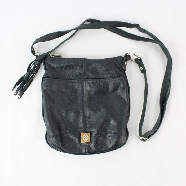 Piazza Faux Leather Black Crossbody Purse Shoulder Bag