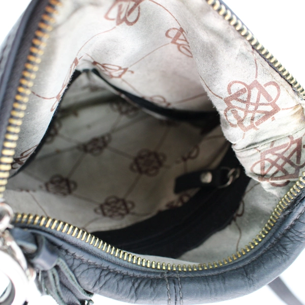 Piazza Faux Leather Black Crossbody Purse Shoulder Bag