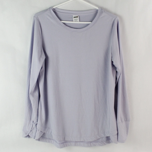 Avia Women's Light Purple Long Sleeve Round Hem Shirt Size Medium