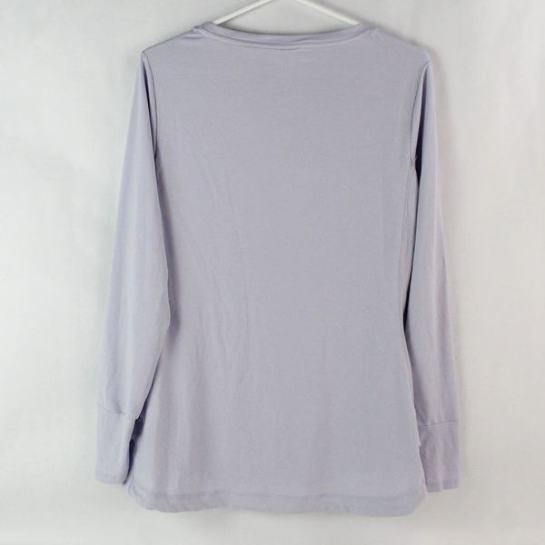 Avia Women's Light Purple Long Sleeve Round Hem Shirt Size Medium