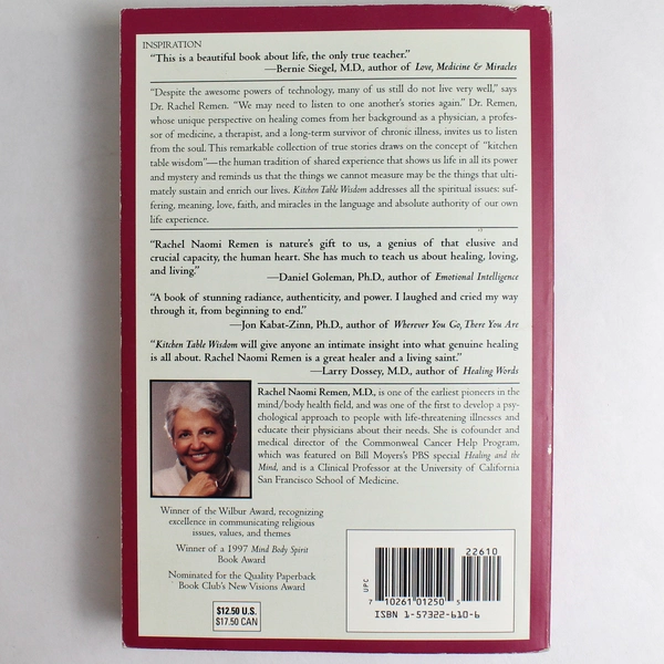 Kitchen Table Wisdom Stories That Heal Book by Rachel Naomi Remen 1997