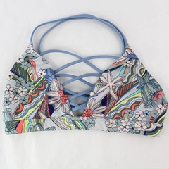 Victoria Sport Multicolor Floral Swimsuit Women's Bikini Top Size Small
