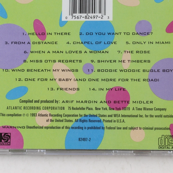 Bette Midler Experience the Divine Greatest Hits CD 1993 Atlantic Recording