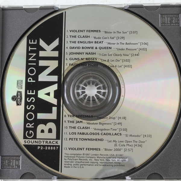 Grosse Pointe Blank Soundtrack CD 1997 London Records - Cracked Case