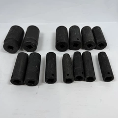 13 pc Pittsburgh Tools 1/2" Drive 6 Point Black Deep Well Impact Sockets 