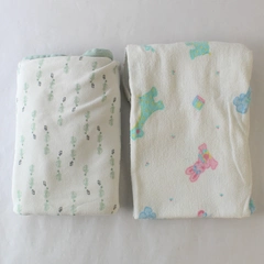 Lot of 2 Toy and Turtle Patterned Baby Blankets
