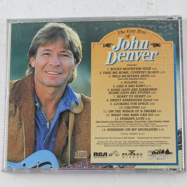 The Very Best Of John Denver 1994 CD RCA BMG - Classic Folk & Country Hits