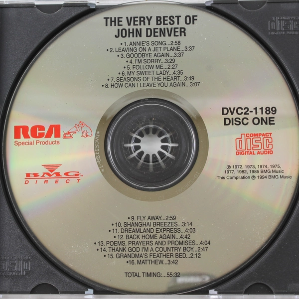 The Very Best Of John Denver 1994 CD RCA BMG - Classic Folk & Country Hits