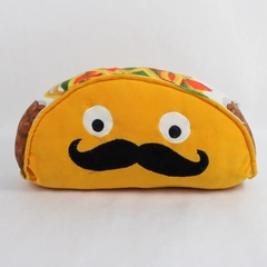 Ideal Toys Direct Taco Plush Stuffed Mexican Food with Mustache 14" Snack 