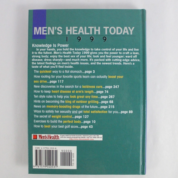 Men's Health Today 1999 From Men's Health Magazine Hardcover