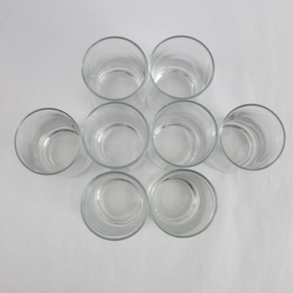 Set of 8 Unbranded Clear Glass Tumbler 5.5" Tall Simple Elegant