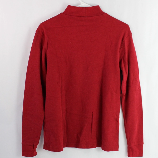 Great Northwest Women's Red Long Sleeve Turtleneck Shirt 100% Cotton Size Small