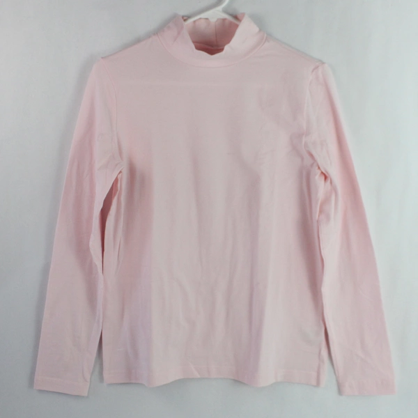Croft & Barrow Women's Pastel Pink Long Sleeve Mock Neck Shirt Size Small