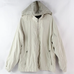 St. John's Bay Beige Hooded Full-Zip Outdoor Jacket Women's Large