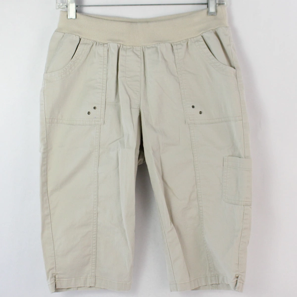 Christopher & Banks Women's Beige Khaki Mid Rise Elastic Cargo Shorts Size 4P