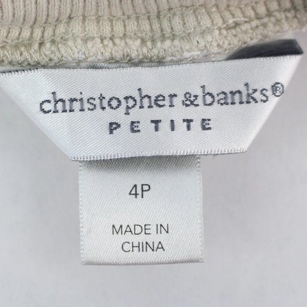 Christopher & Banks Women's Beige Khaki Mid Rise Elastic Cargo Shorts Size 4P