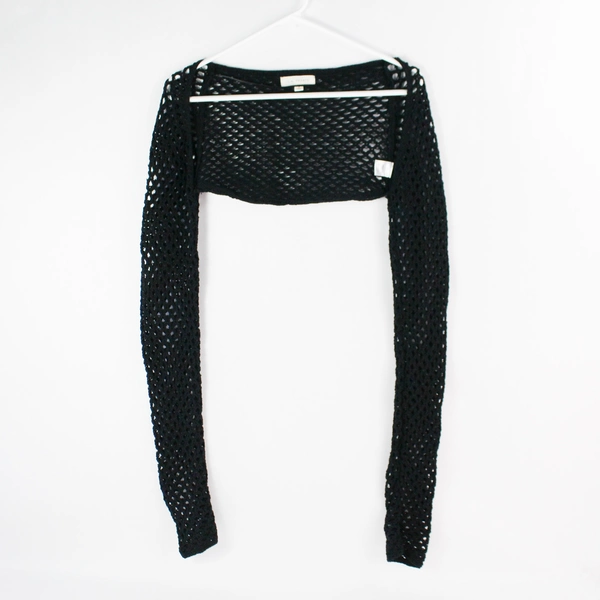 L.A. Hearts Women's Black Crochet Shrug Top Bolero 100% Cotton Size Small