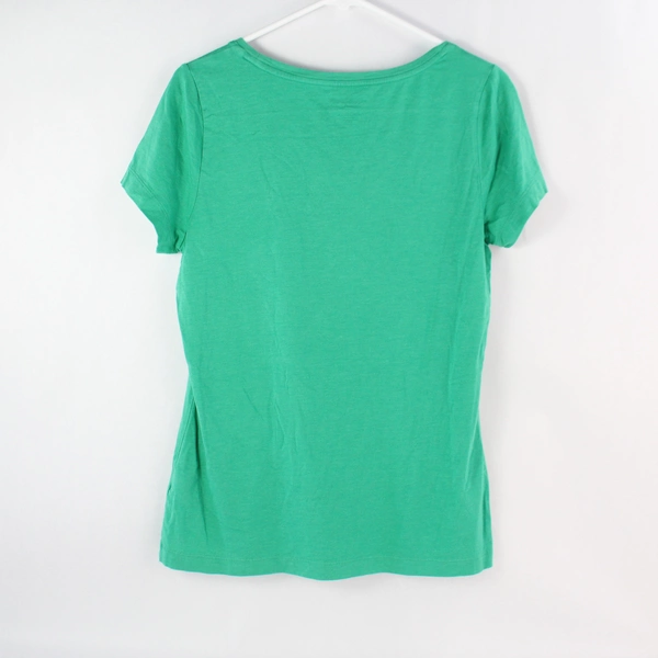 Lands' End Women's Green Round Neck Short Sleeve T-Shirt Size M (10-12)