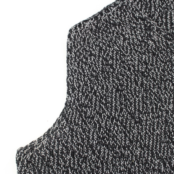 Vintage Amanda Smith Women's Knit Black & Gray Mock Neck acTank Top Size Small