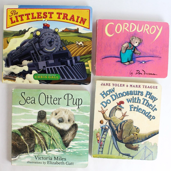 Lot of 4 Illustrated Simple Children's Board Books for Young Readers