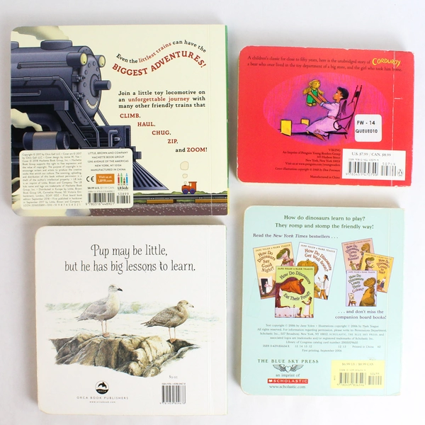 Lot of 4 Illustrated Simple Children's Board Books for Young Readers