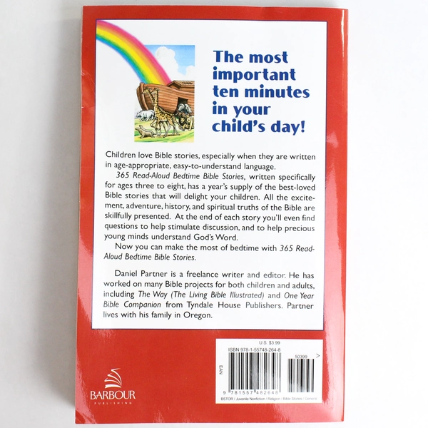 365 Read-Aloud Bedtime Bible Stories by Daniel Partner 1995 Barbour Paperback