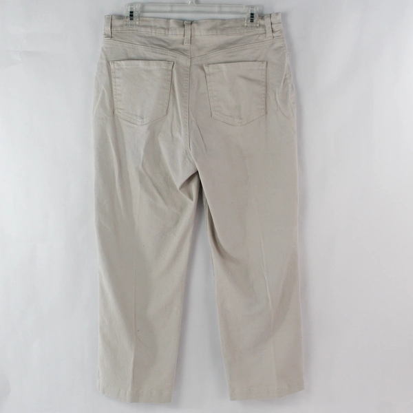 Gloria Vanderbilt Women's Jeans Amanda Beige Straight Leg High Rise Size 10