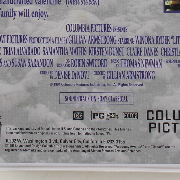 Little Women VHS 1995 Clamshell Case Closed Captioned