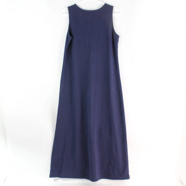 Vintage Willow Ridge Women's Dark Blue Sleeveless Straight Maxi Dress Size Small