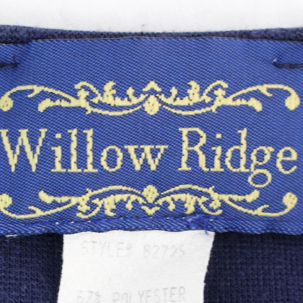 Vintage Willow Ridge Women's Dark Blue Sleeveless Straight Maxi Dress Size Small