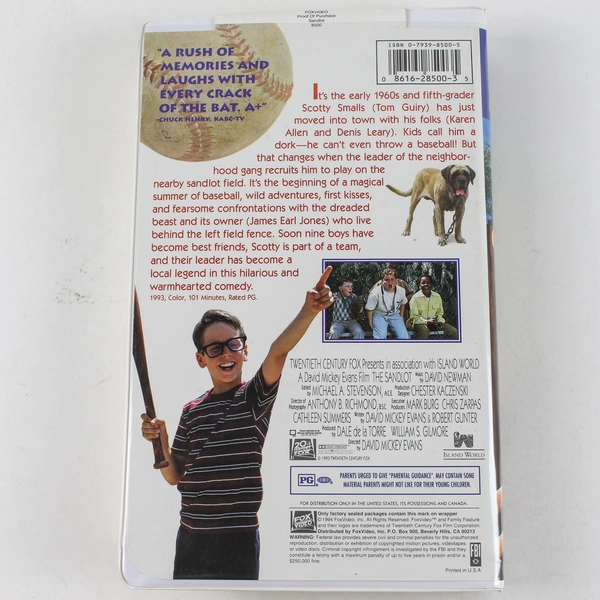 The Sandlot VHS 1993 Baseball Family Comedy Classic