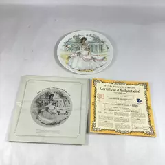 D'Arceau Limoges Inaccessible Women Scarlet En Crinoline Collector Plate 1976