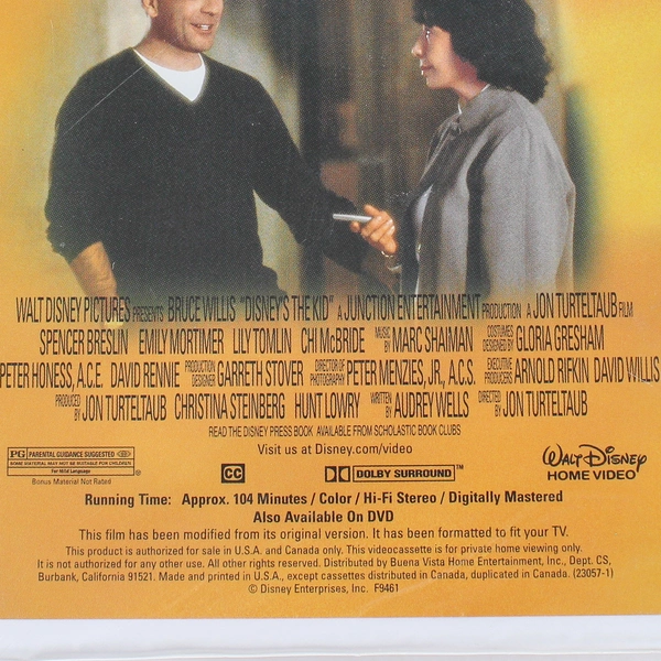 The Kid Disney VHS 2001 Exclusive Video Bonus Edition Bruce Willis