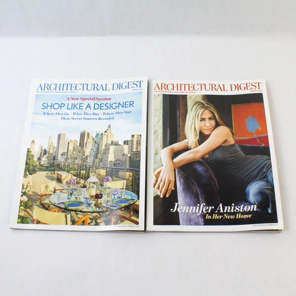 Lot of 2 Architectural Digest Magazines 2010 March & April Conde Nast