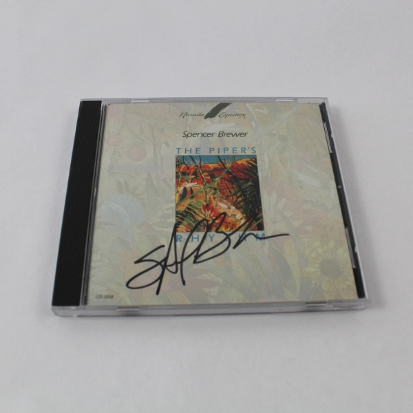 Spencer Brewer The Piper's Rhythm CD 1991 Signed Narada Equinox Good Condition