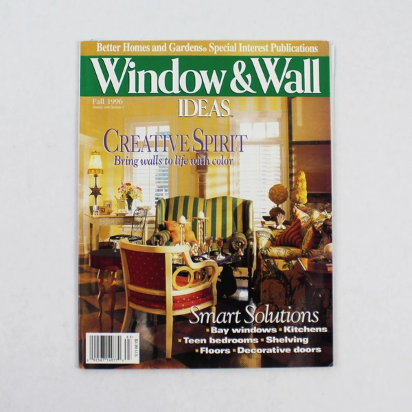 Vintage Better Homes and Gardens Window & Wall Ideas Magazine Fall 1996 Issue