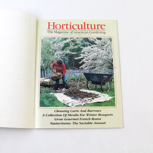 Vintage Horticulture The Magazine of American Gardening January 1988 Issue